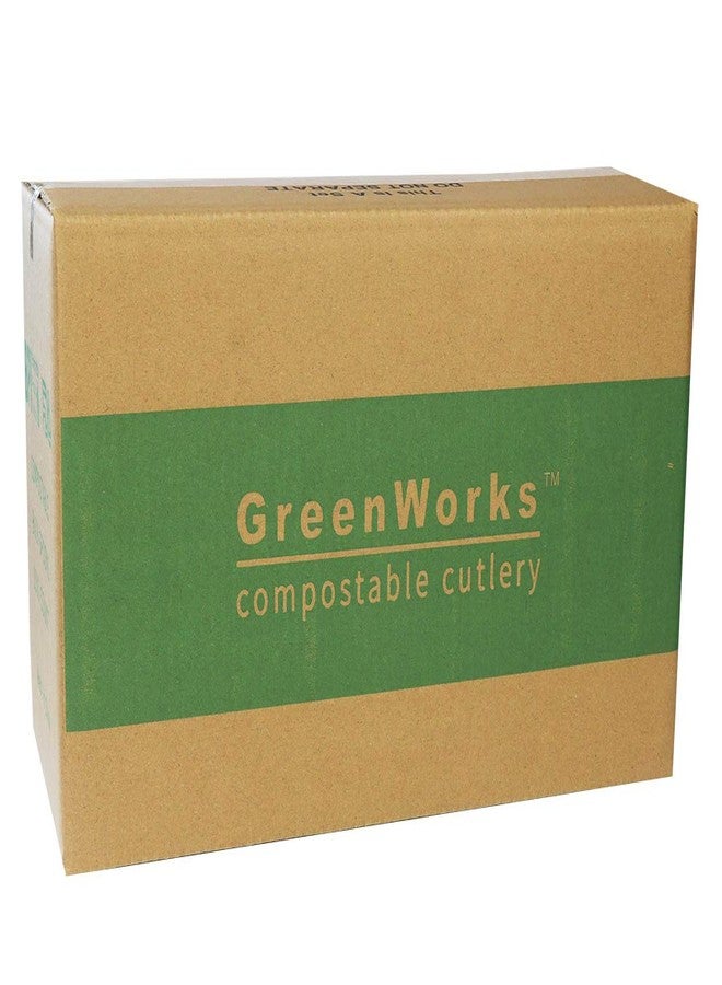 جرين ووركس ملعقة وشوكة ومنديل من GreenWorks قابل للتحلل الحيوي مصنوع من مادة CPLA (2 في 1)، حاصل على شهادة BPI، 500 قطعة مغلفة بشكل فردي بغلاف قابل للتحلل الحيوي - Image 5
